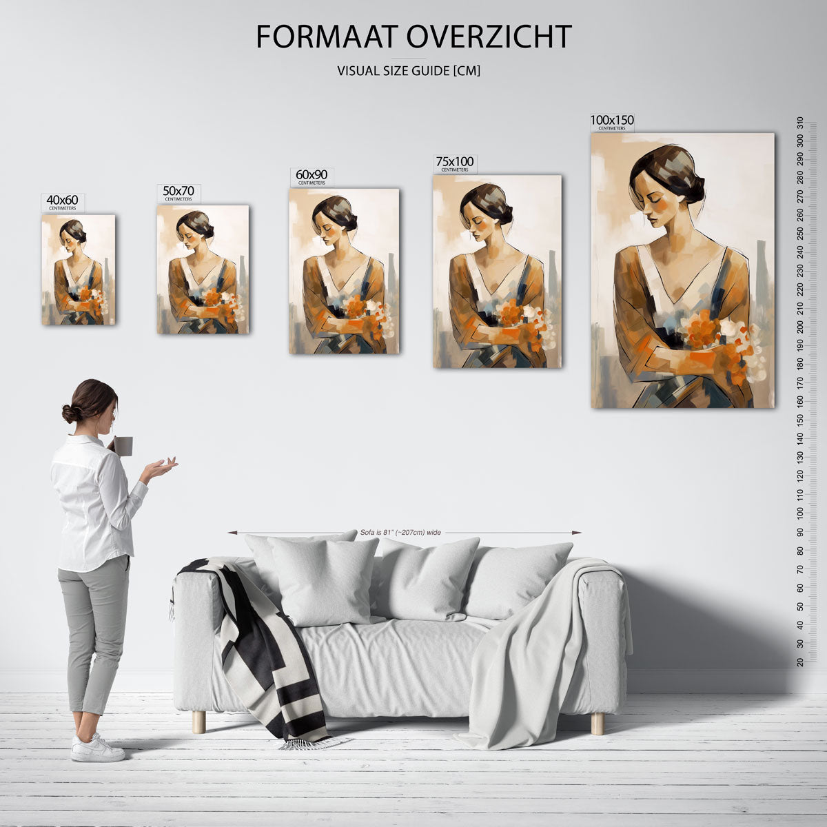 Vrouwelijke elegantie Kunstwerk