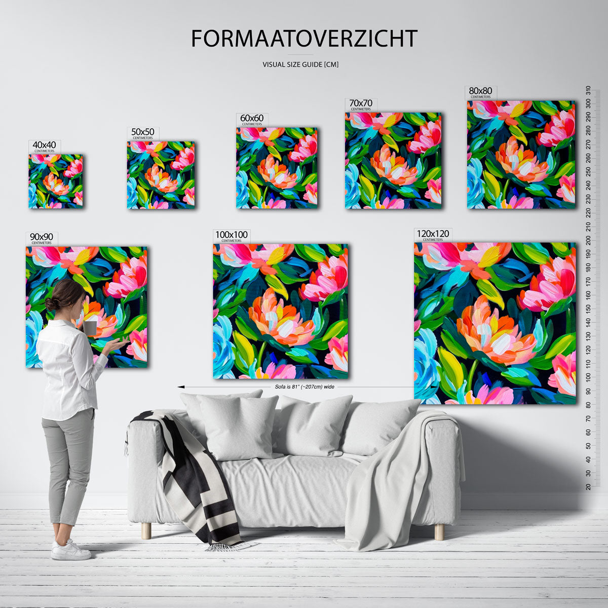Bloemen en bladeren Poster