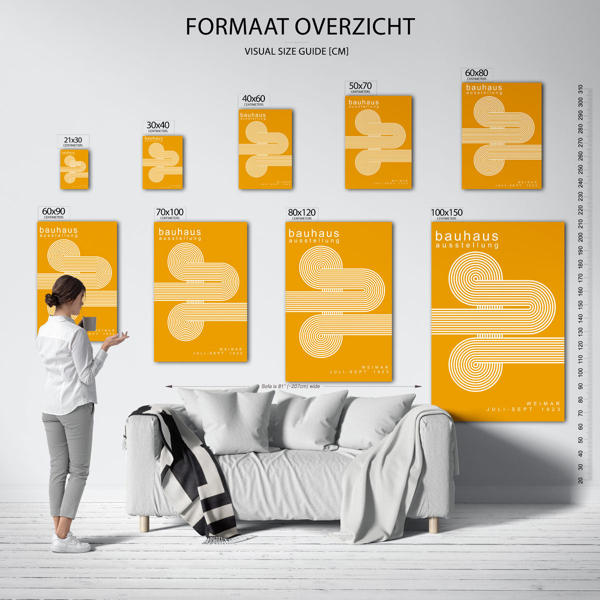 Lijnen en kleurvlakken Poster