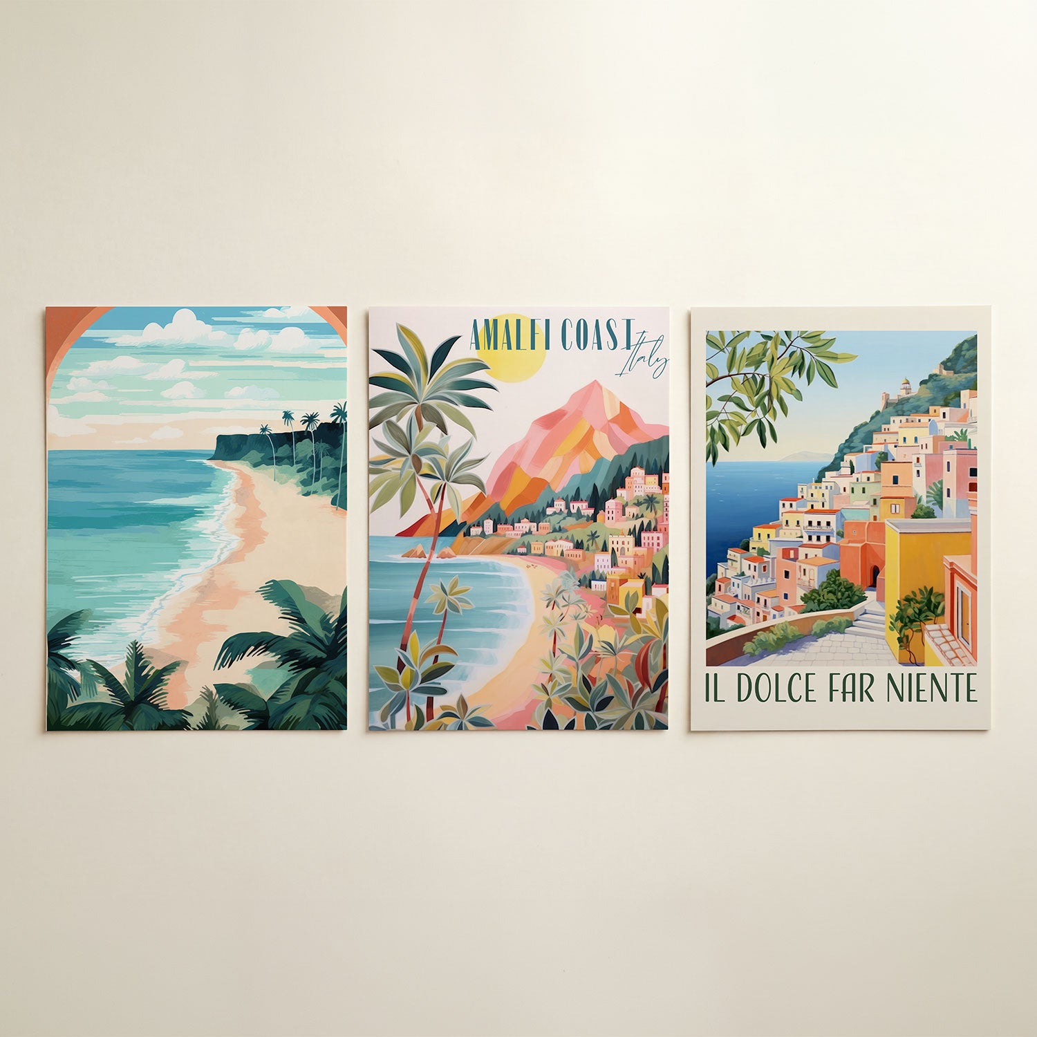 Zomerse kustlijn Posterset