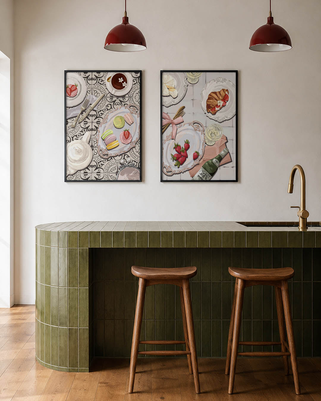 Thee en gebak Posterset