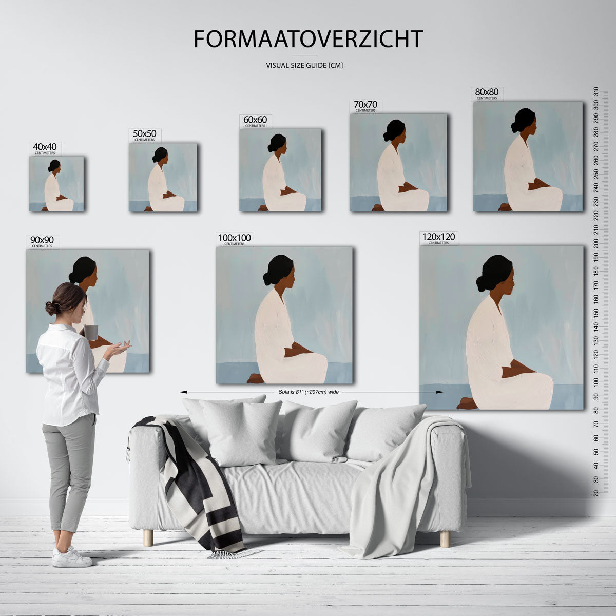 Zittende figuur Poster