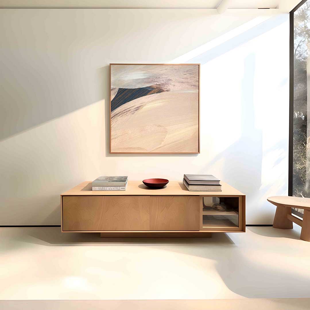 Abstracte penseelstreken Poster