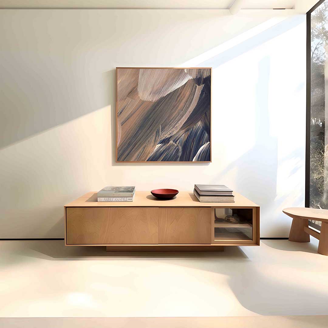 Abstracte penseelstreken Poster