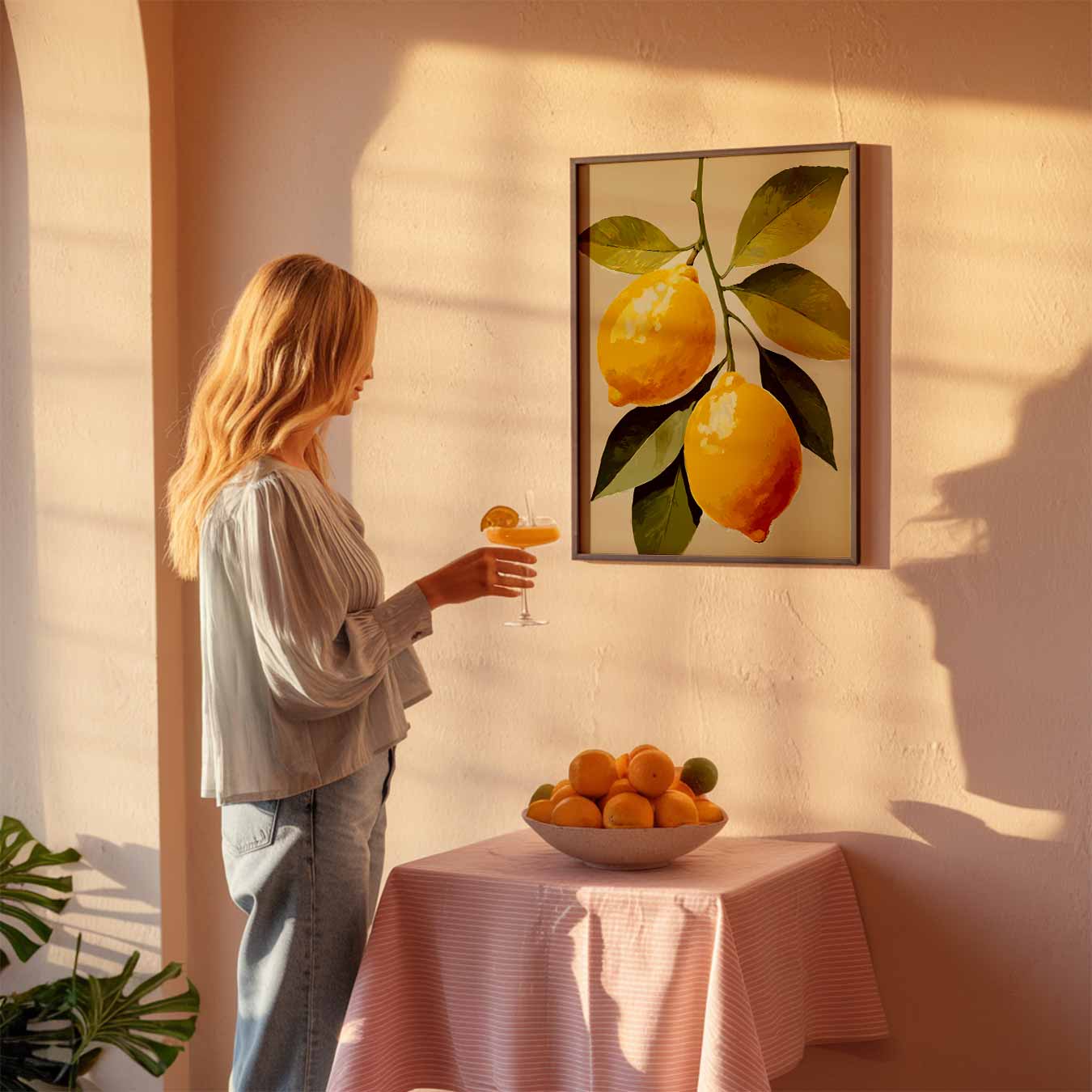 Verfrissende Citrus Kunstposter-WallArtistic