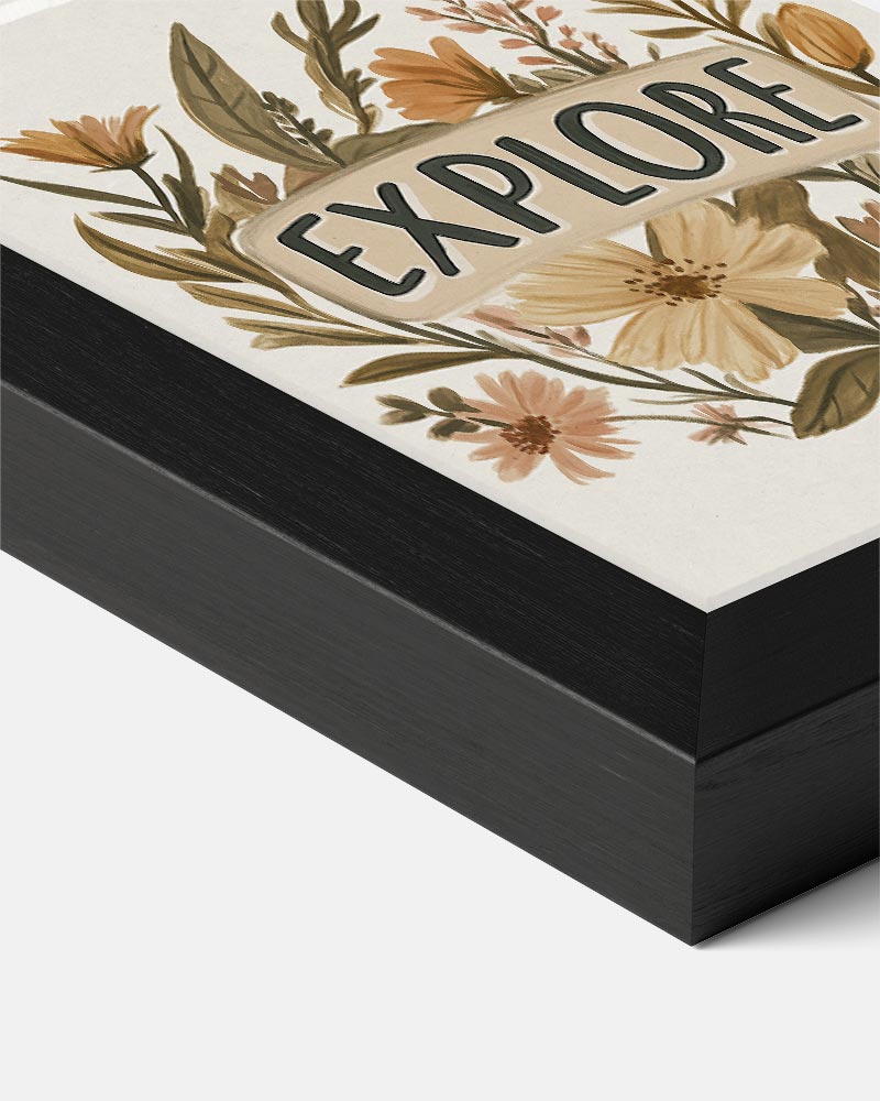 Verken de Wereld Bloemenposter-WallArtistic