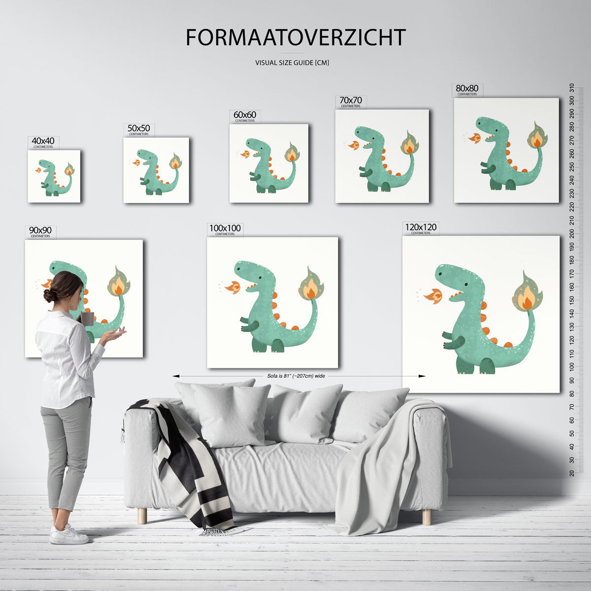 Groene dinosaurus Poster