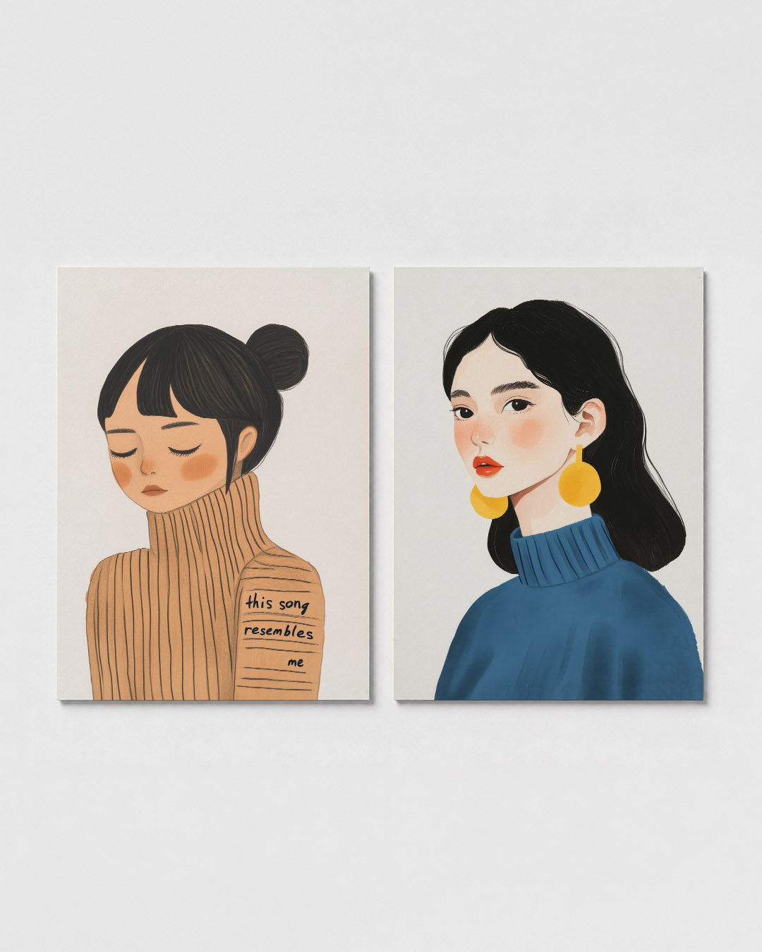 Zachte lijnenspel Posterset