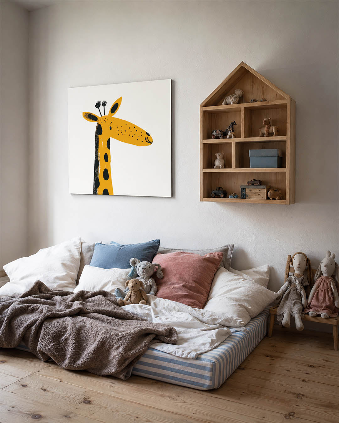 Vrolijke giraffe illustratie Kunstwerk