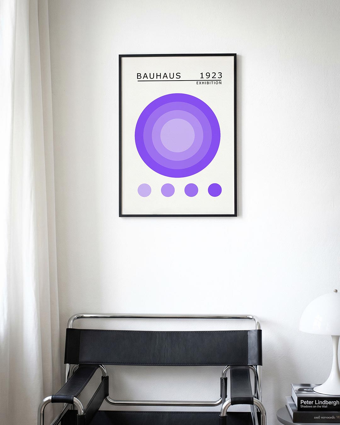 Cirkelpatroon en lijnen Poster