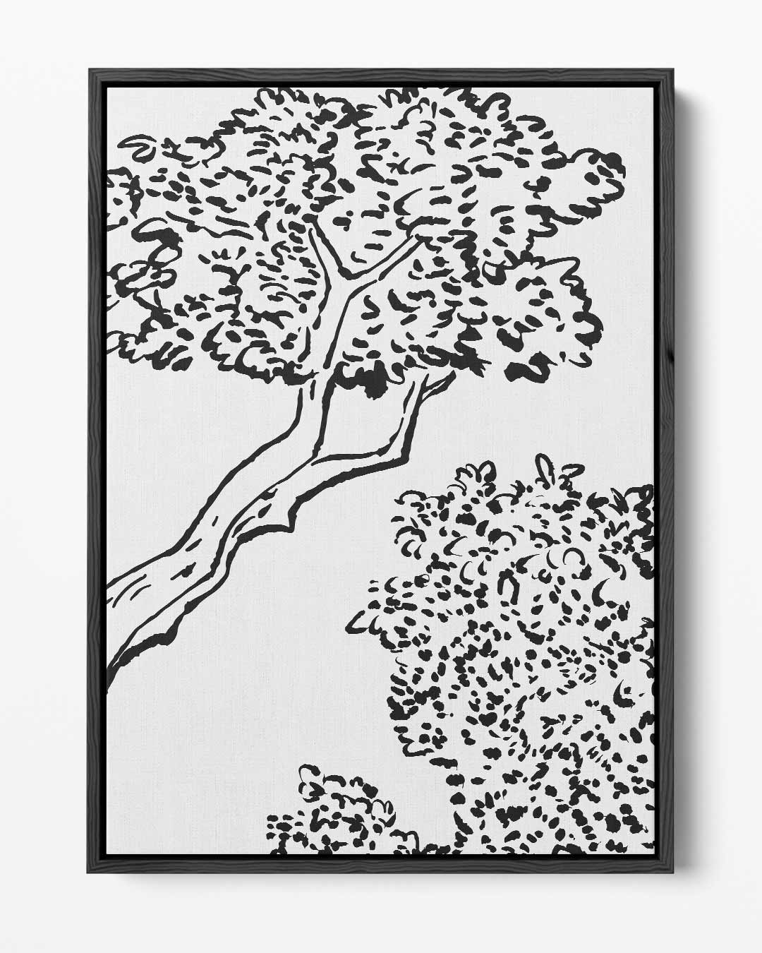 Sierlijk Boomlandschap in Lijnkunst Kunstwerk-canvas-dibond-plexiglas-wanddecoratie-WallArtistic