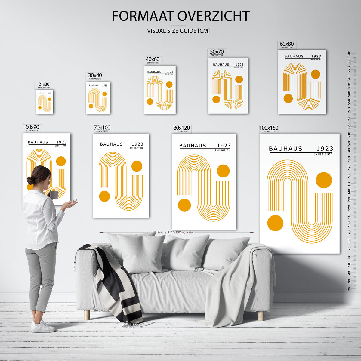 Lijnen en cirkels Poster