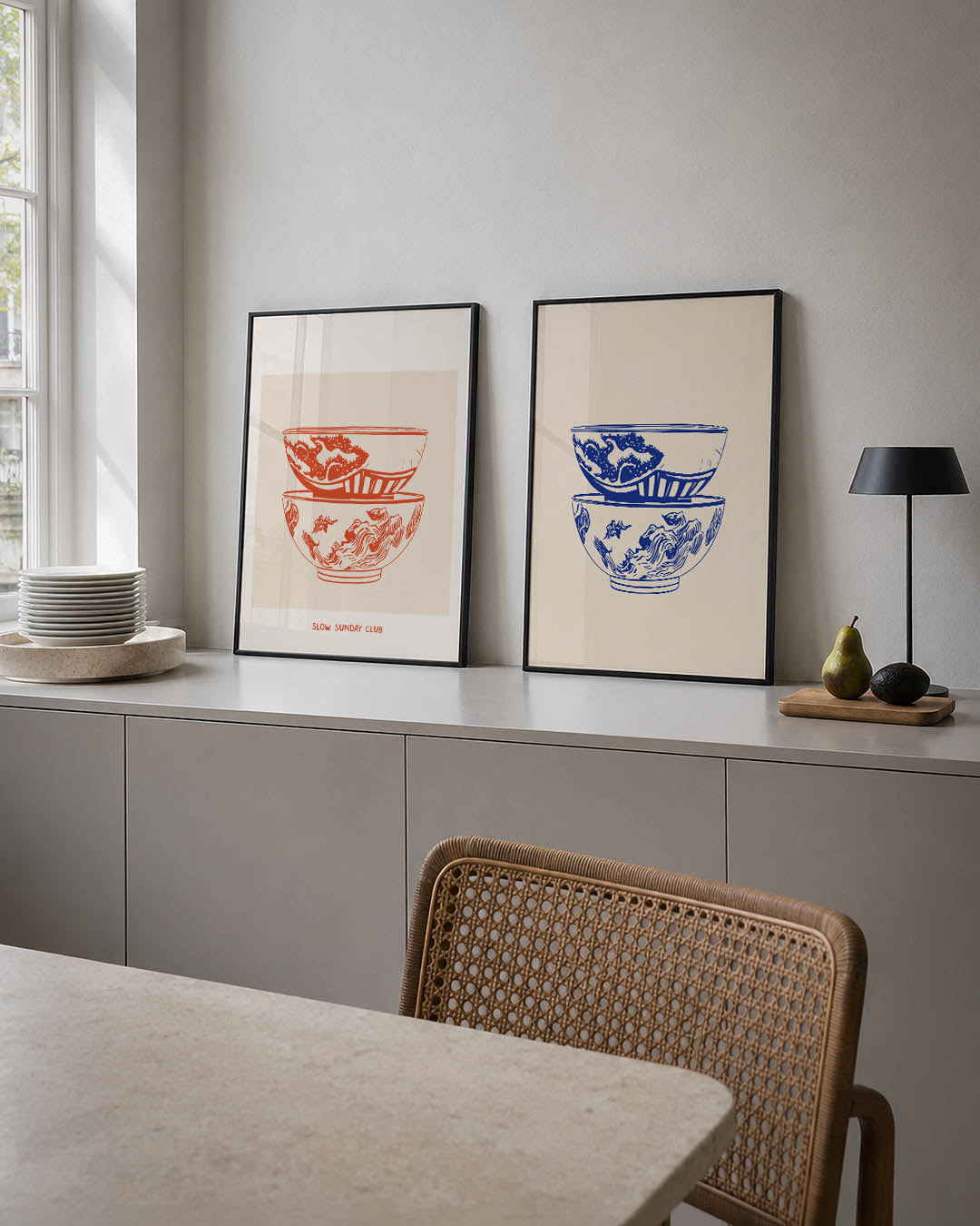 Rustige zondag schalen Posterset