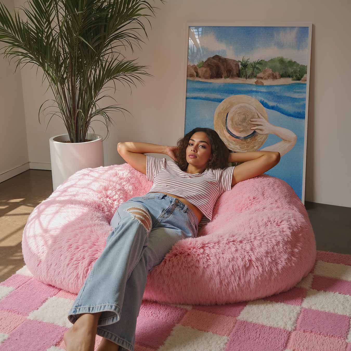 Vrouw bij Zee Poster-WallArtistic