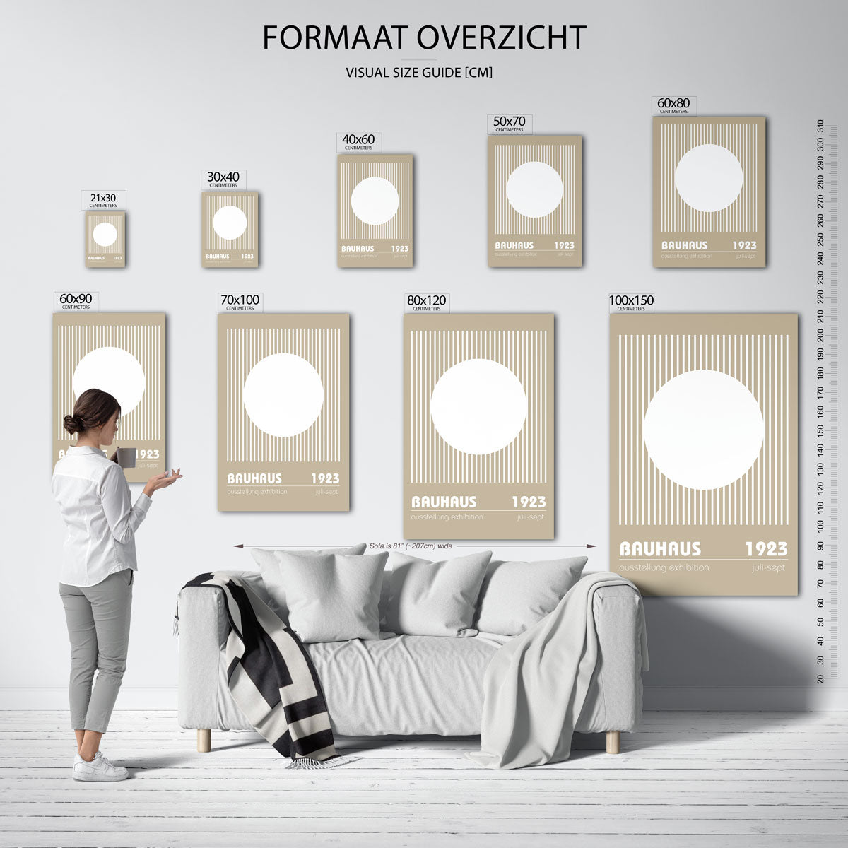 Cirkel en lijnen Poster