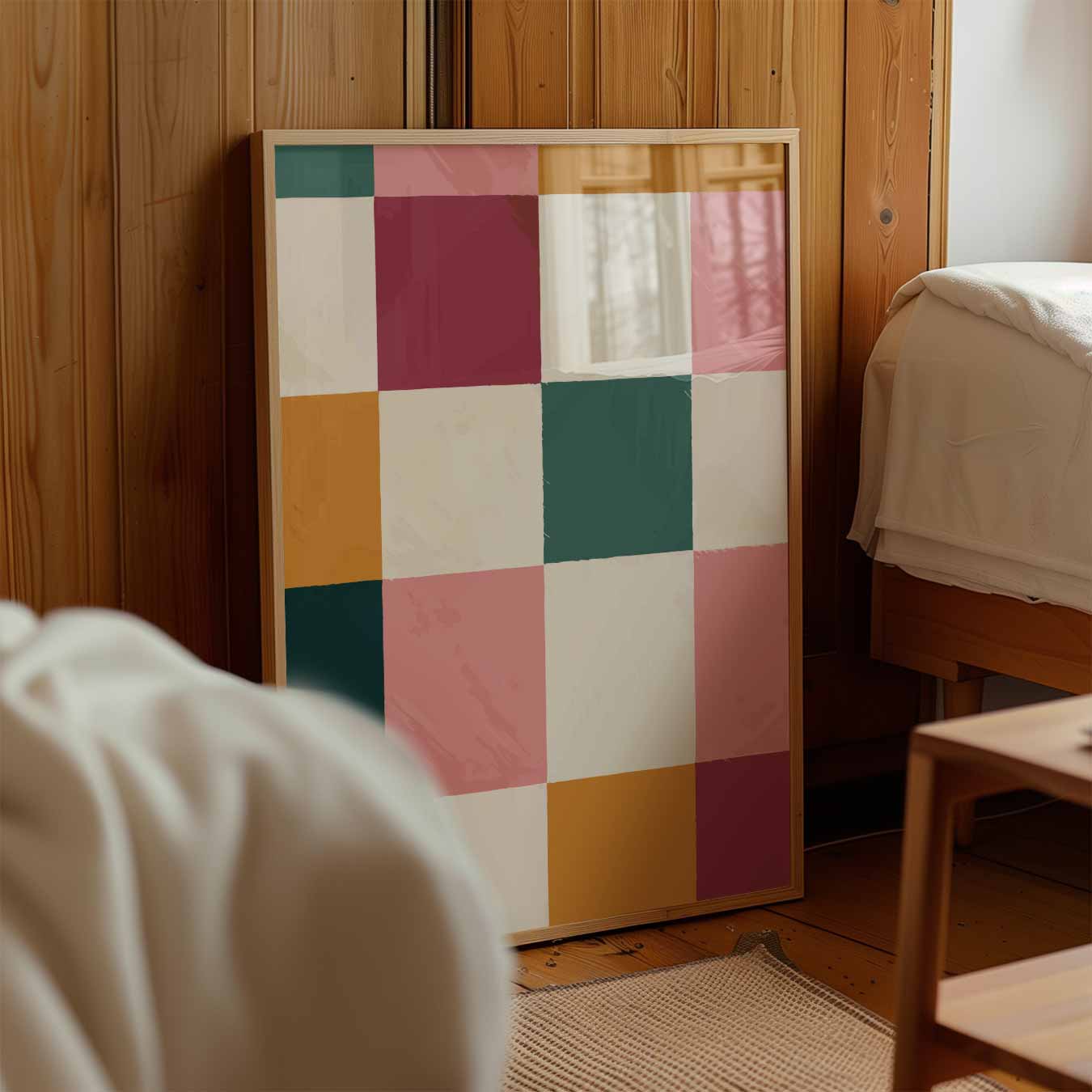 Kleurrijke Geometrische Blokposter-WallArtistic