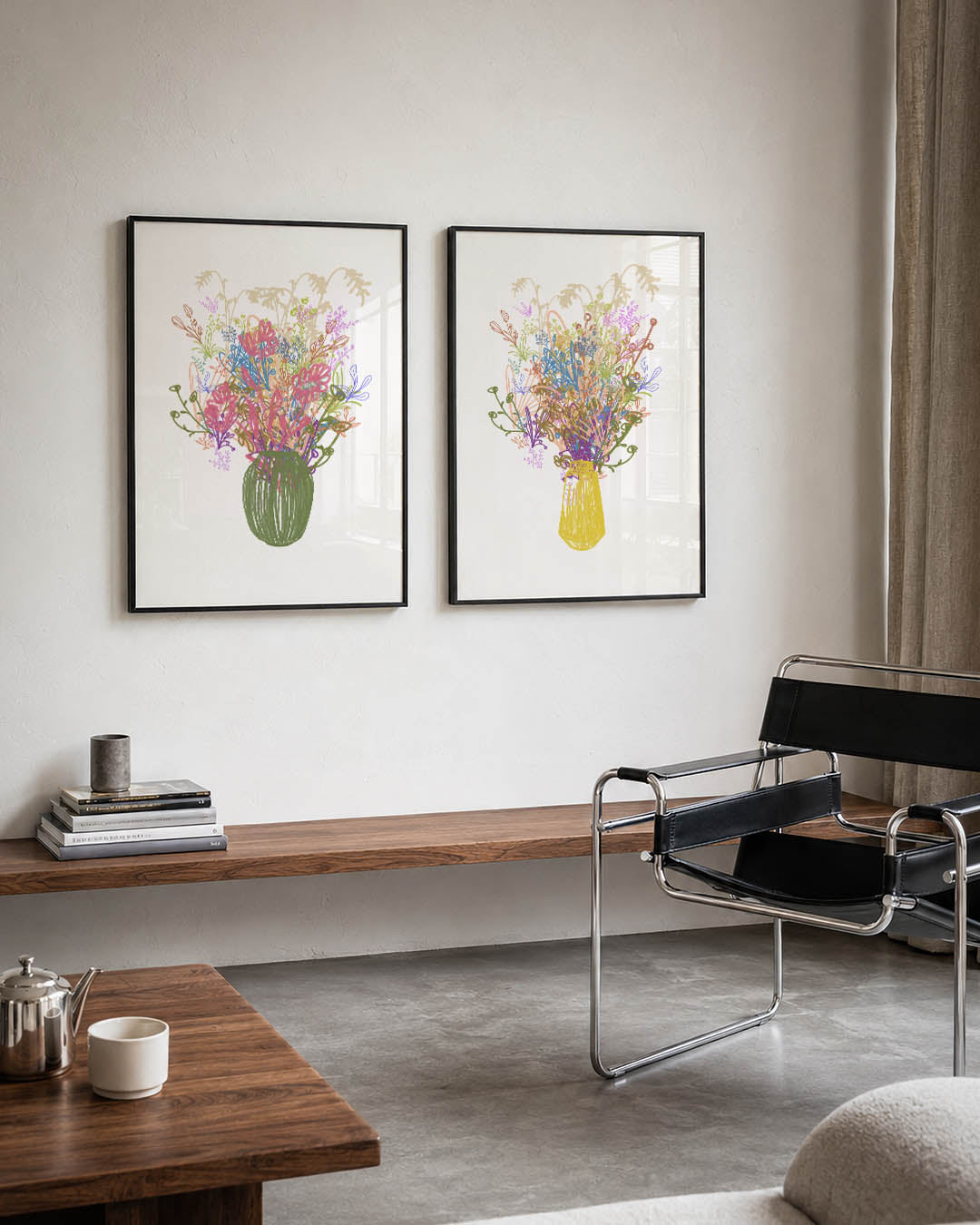 Bloemrijke vormen Posterset