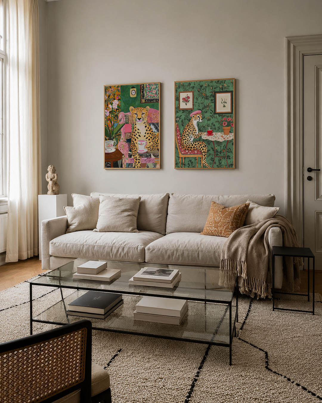Kleurrijk diereninterieur Posterset