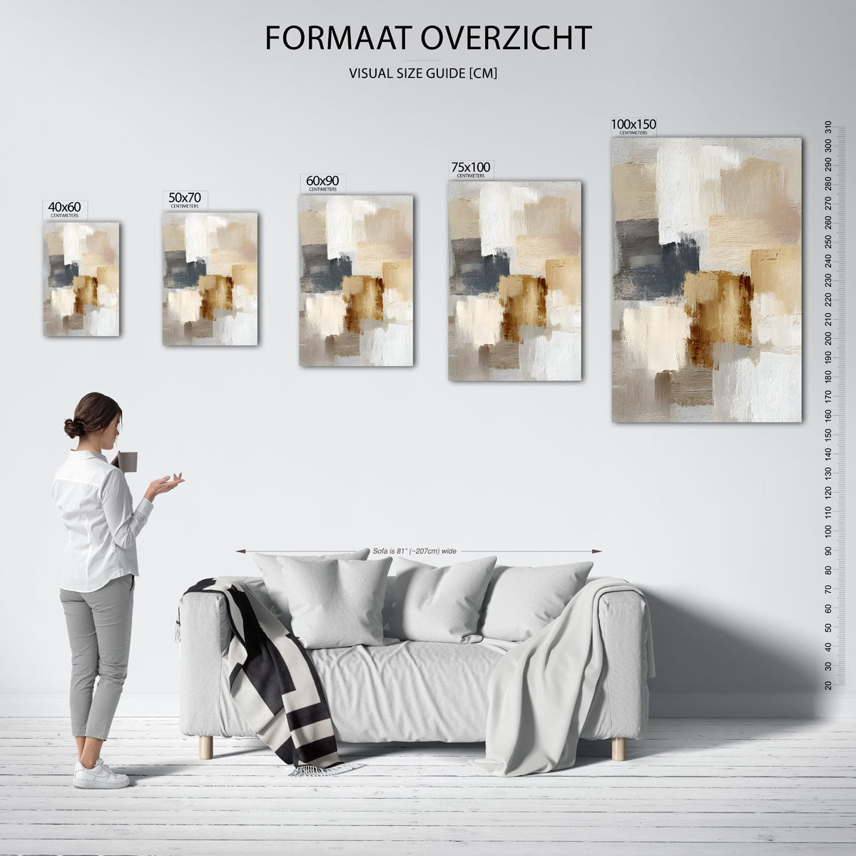 Warme kleurenmix Kunstwerk