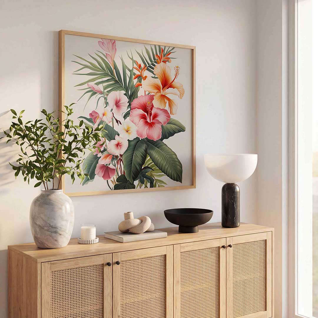 Bloemen en bladeren Poster