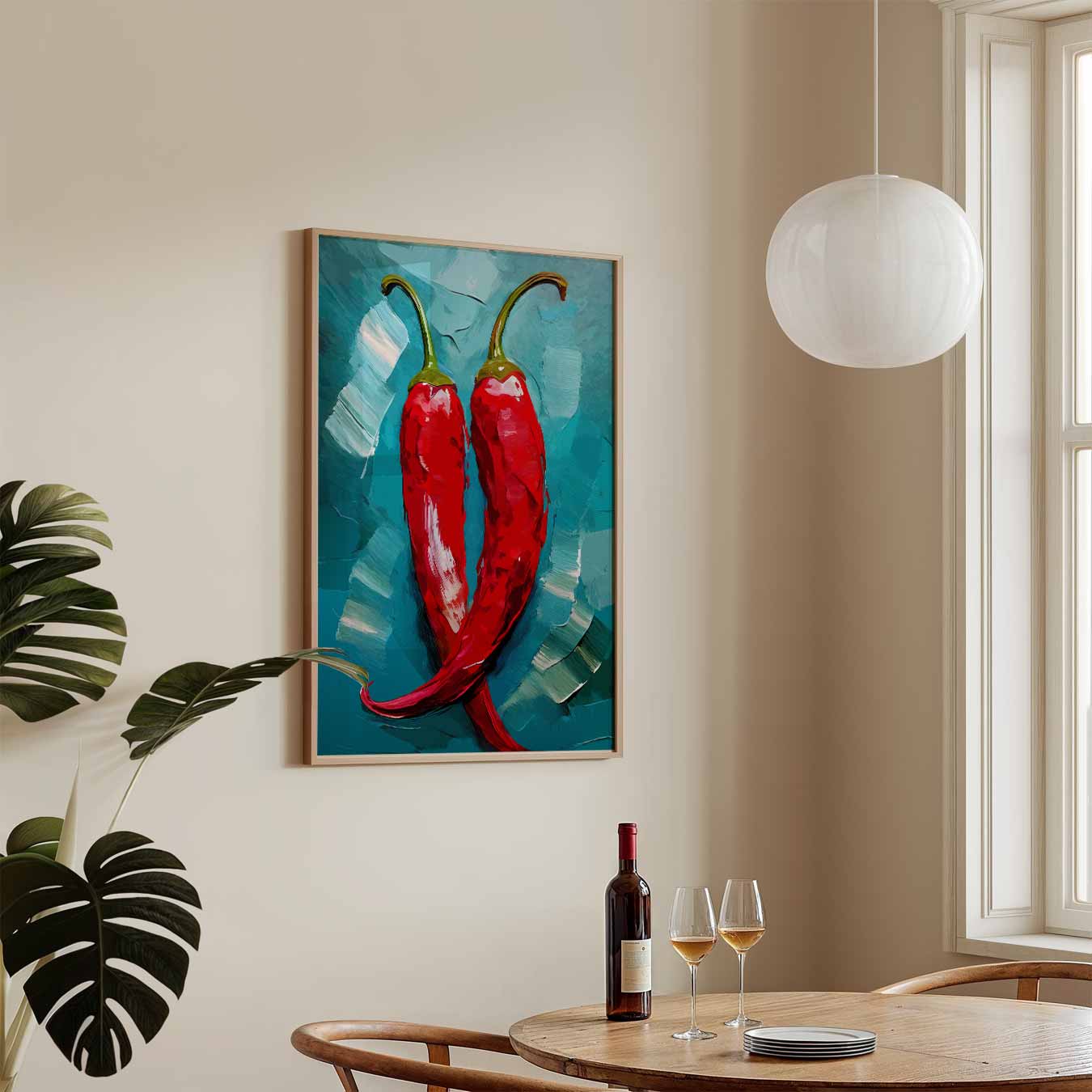 Spicy Chili Duo Poster-WallArtistic