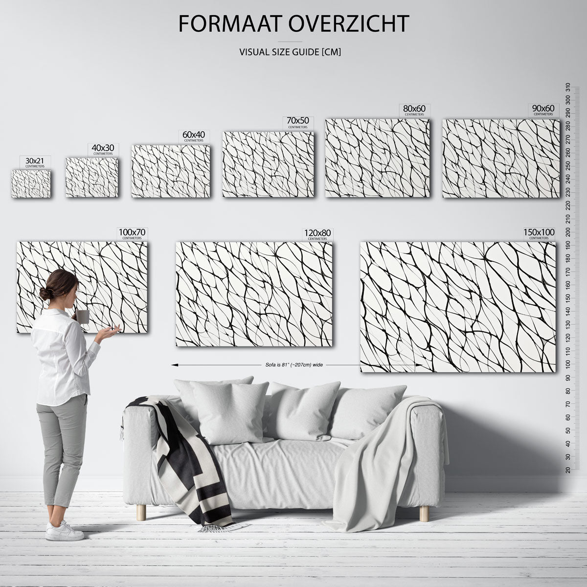 Abstracte lijnen Poster