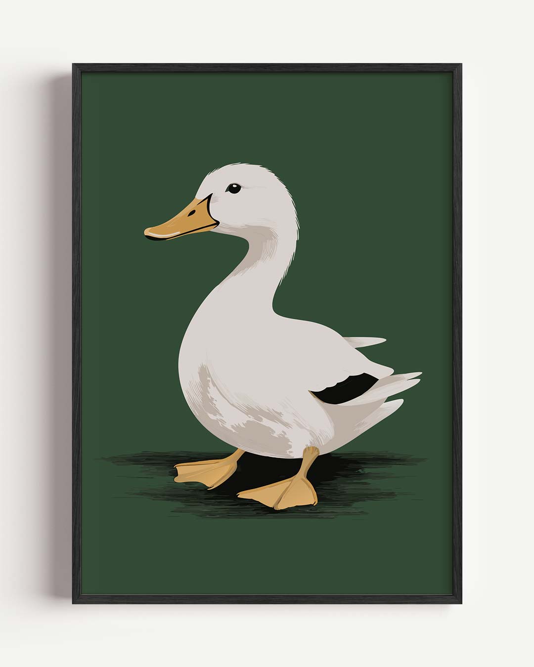 Schattige Eend Illustratie Poster-WallArtistic