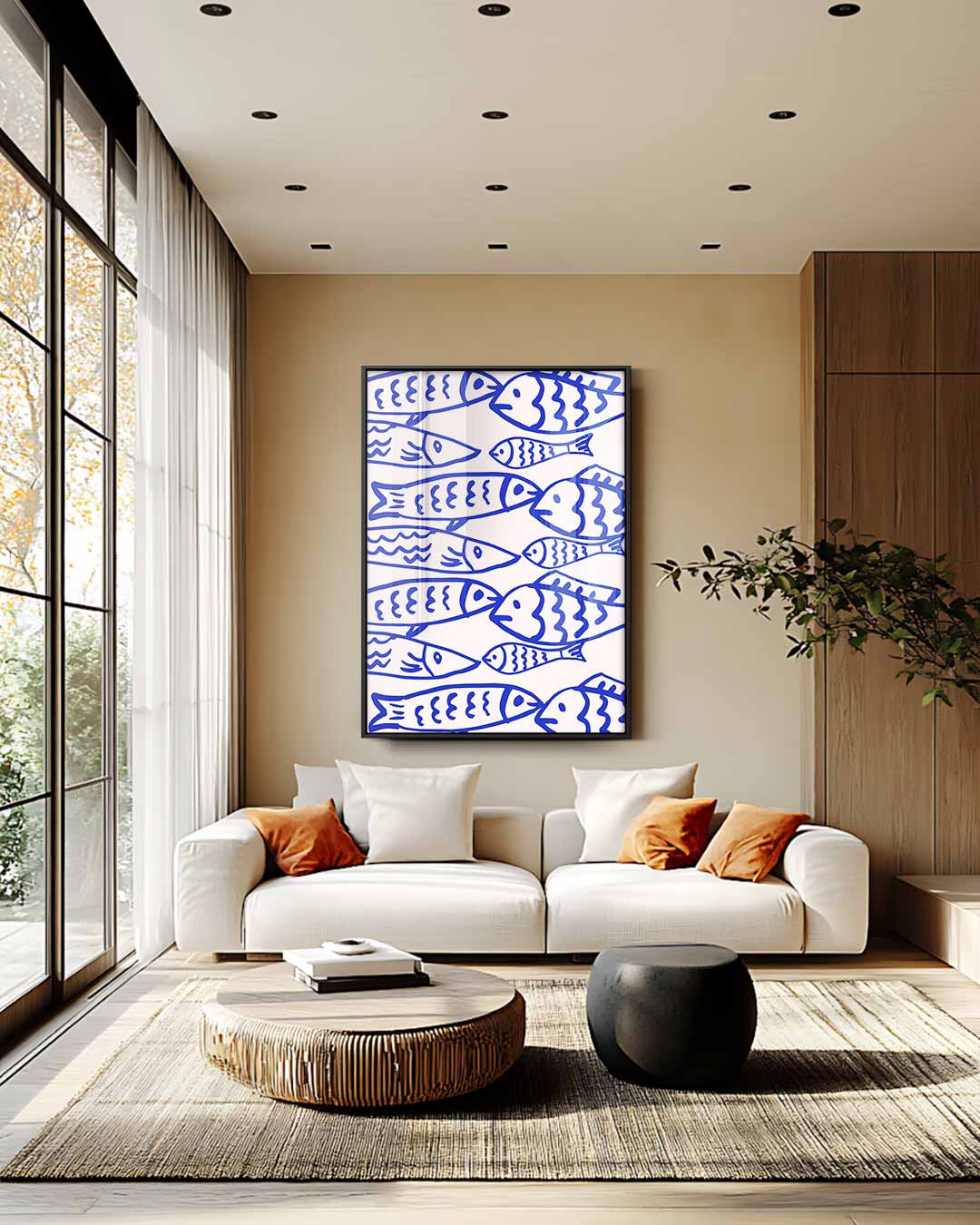Zwemmen in Stijl Kunstwerk-canvas-dibond-plexiglas-wanddecoratie-WallArtistic