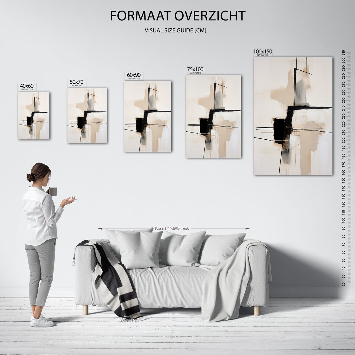 Geometrische lijnen Kunstwerk