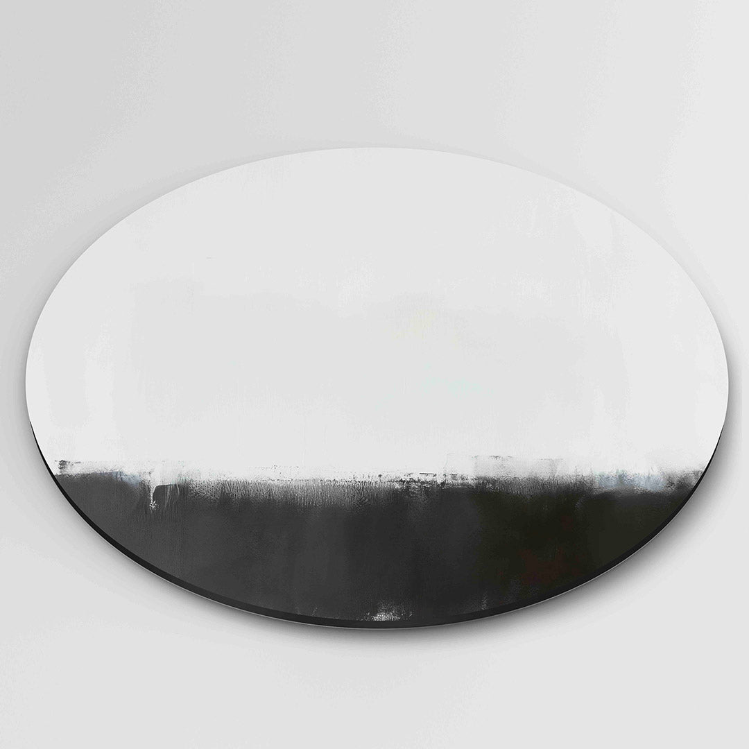 Abstracte zwart wit Muurcirkel
