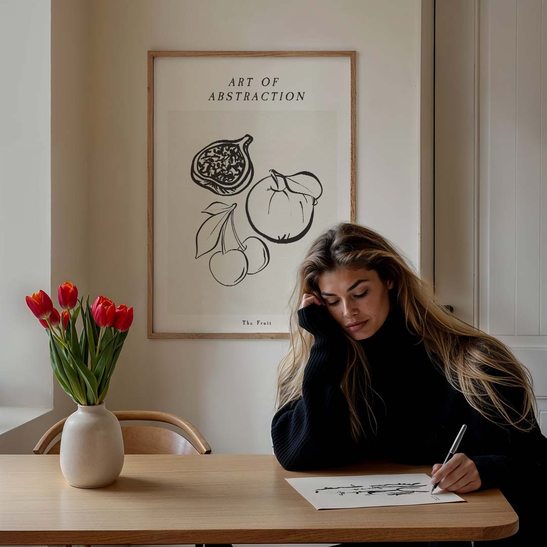 Abstracte Kunstfruit Poster-WallArtistic