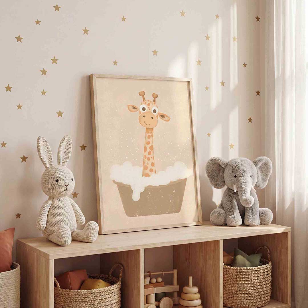Giraffe in bad Poster