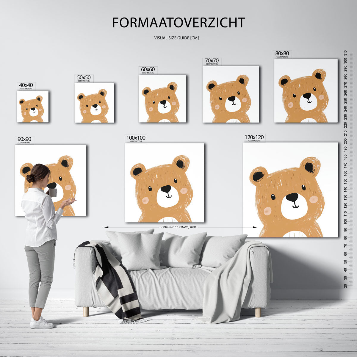Schattige beer Poster