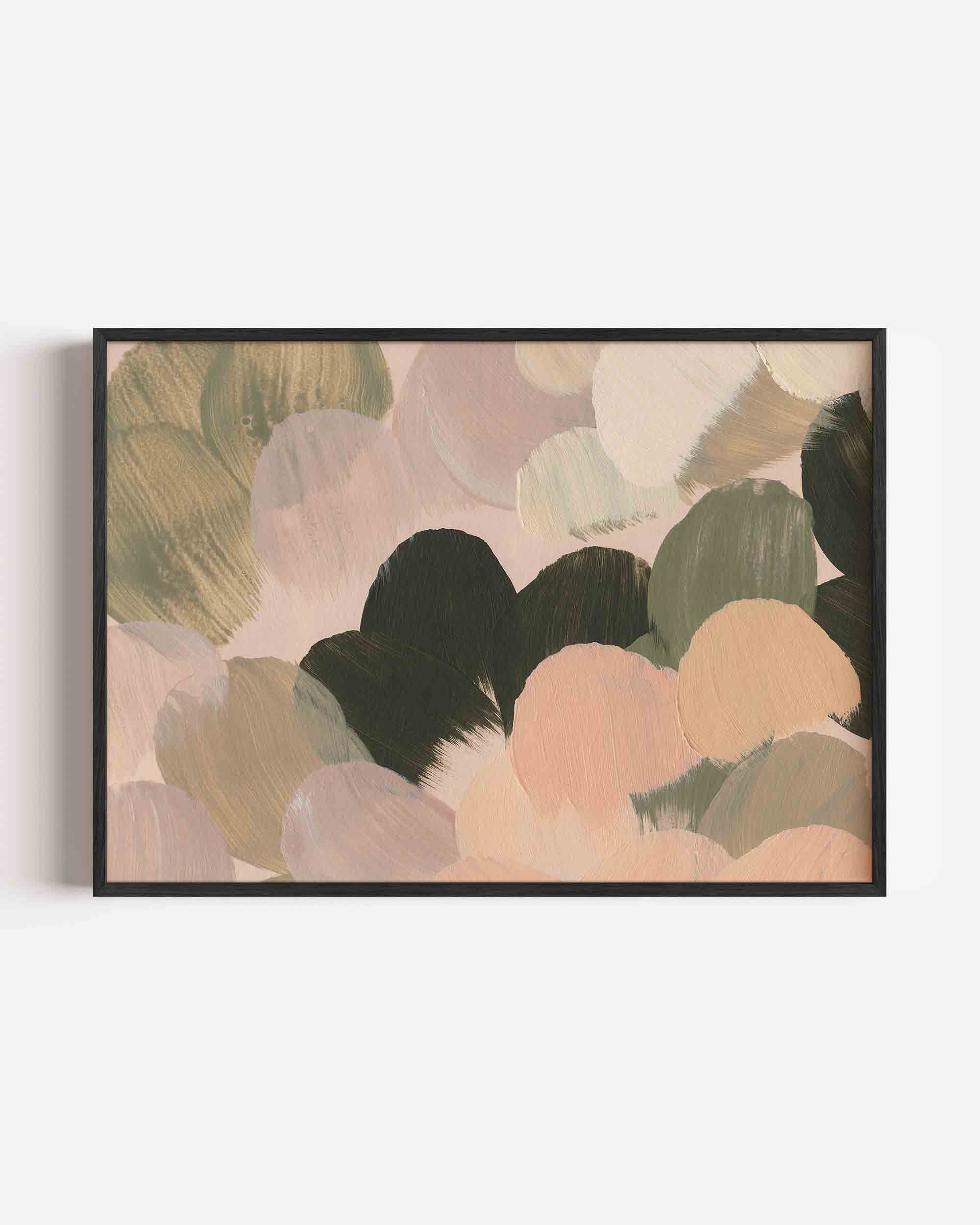 Abstracte penseelstreken Poster