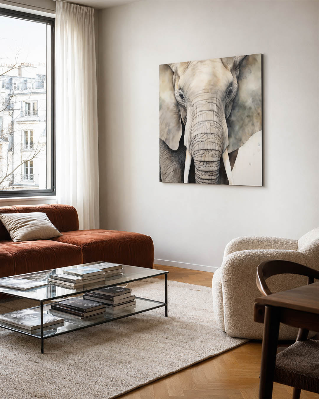 Olifant portret Kunstwerk