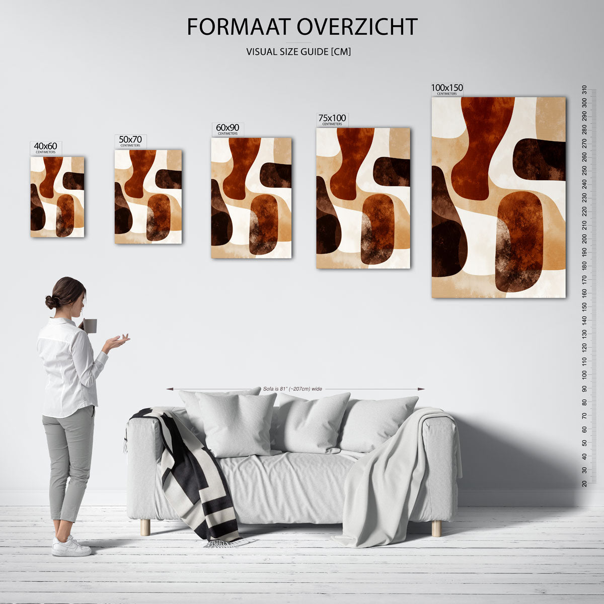 Organische vormen compositie Kunstwerk
