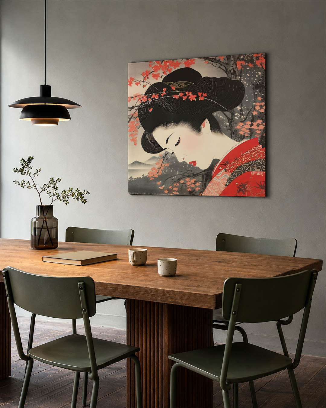 Elegante vrouwelijke portret Kunstwerk