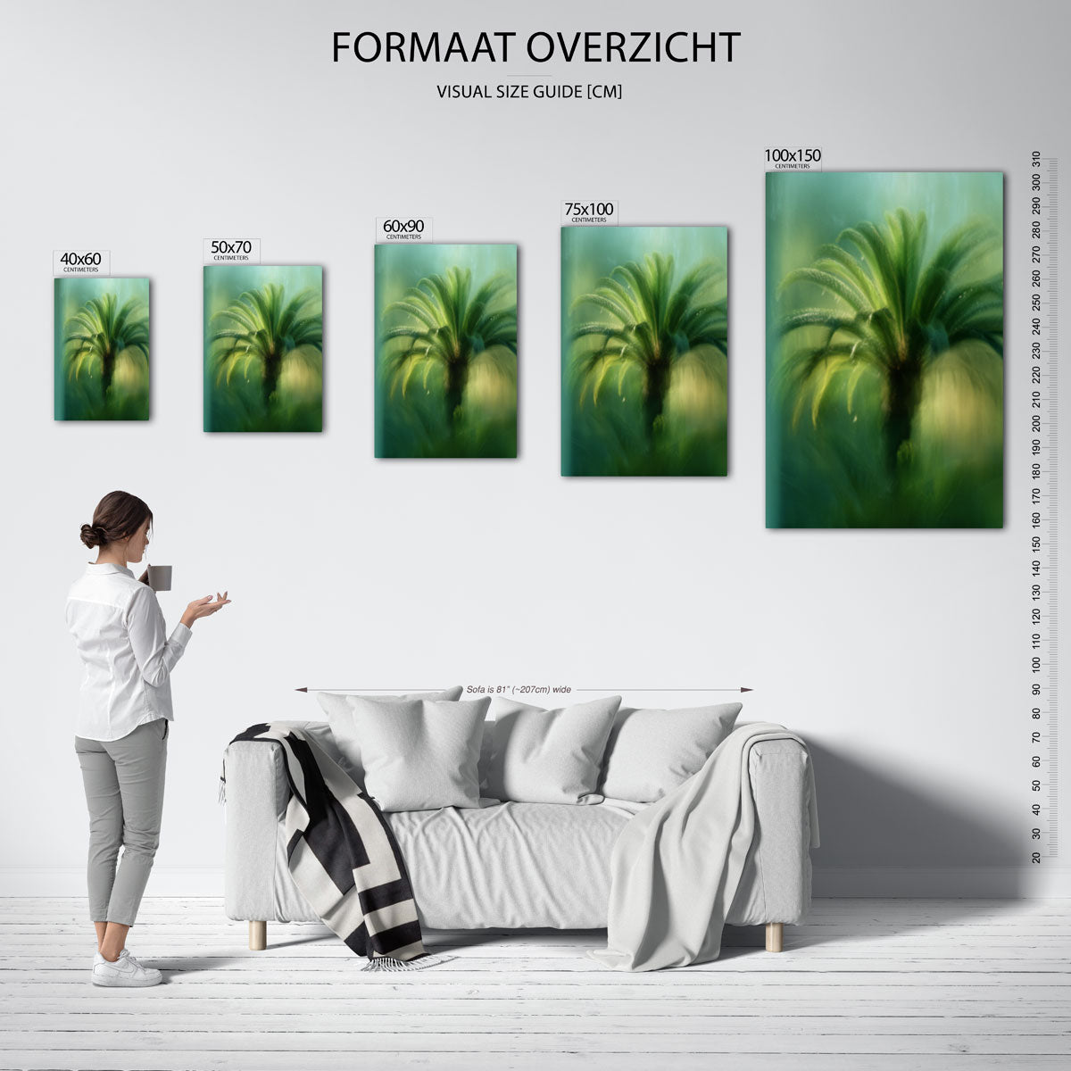 Dromerige palm Kunstwerk