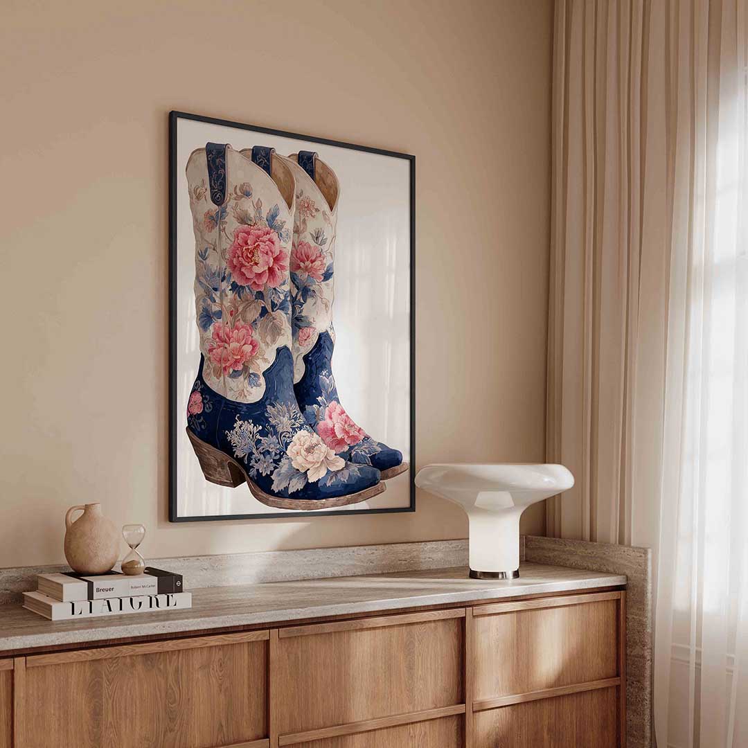Bloemenlaarzen Poster