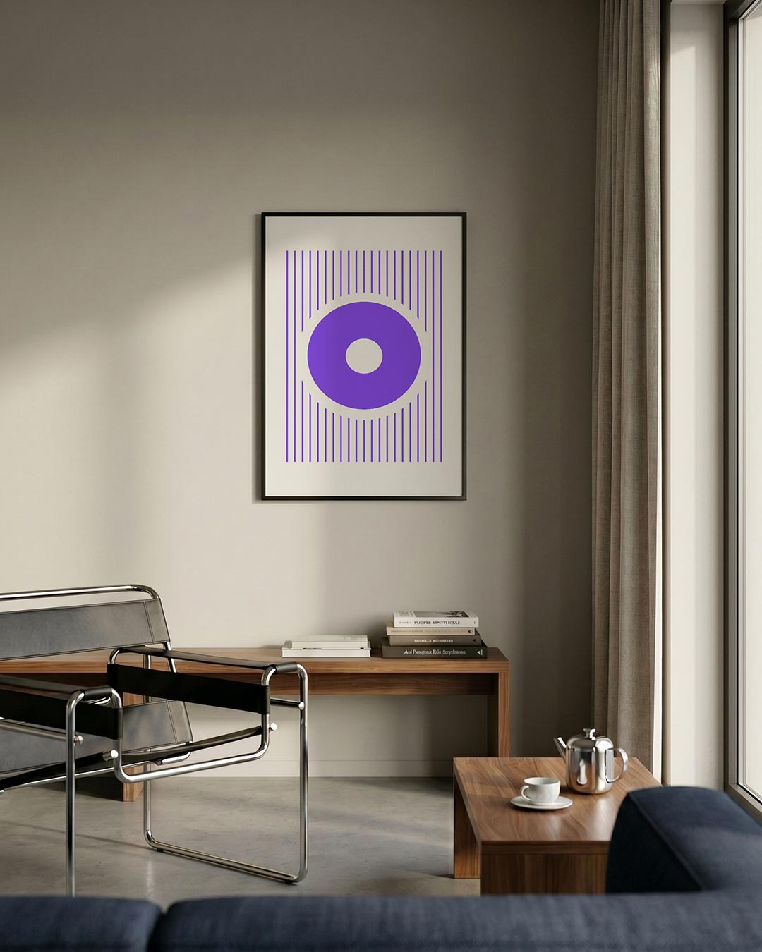 Cirkel en lijnen Poster