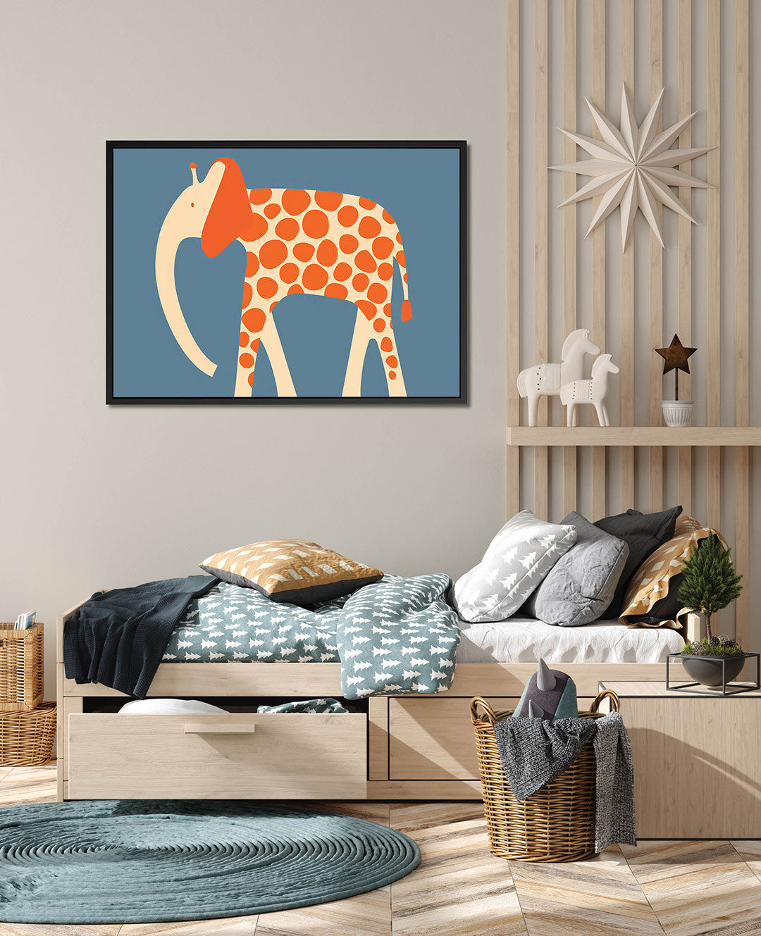 Speelse olifant illustratie Kunstwerk