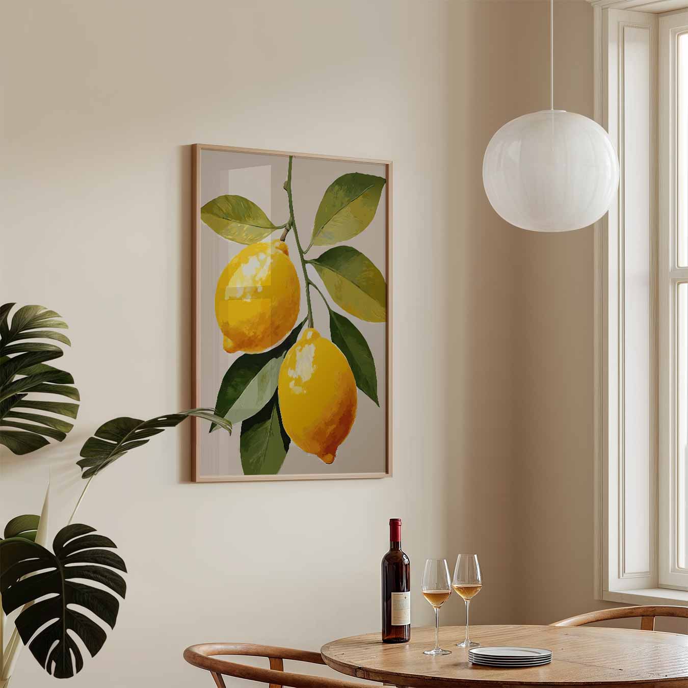 Verfrissende Citrus Kunstposter-WallArtistic
