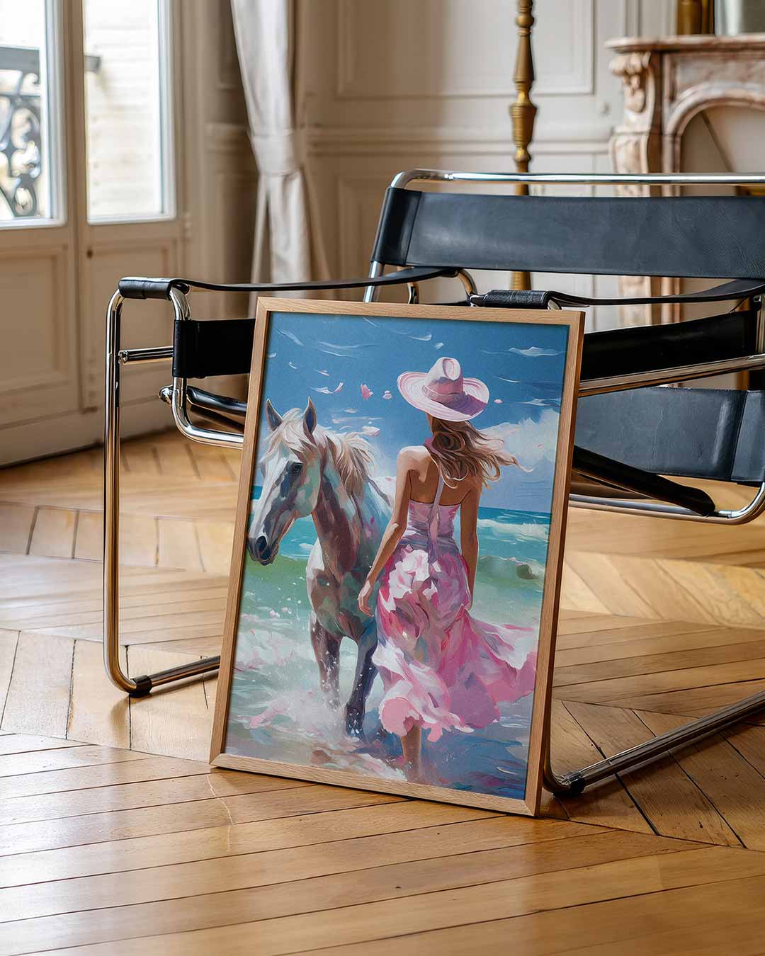 Strandavontuur met Paarden Poster-WallArtistic