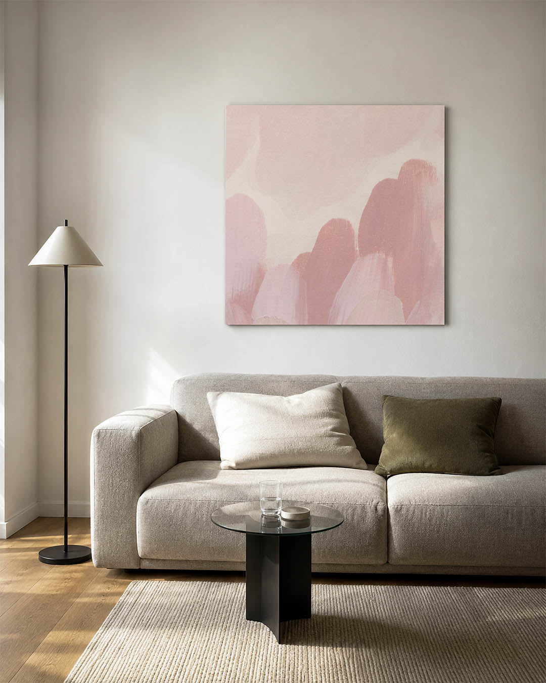 Zachte kleurencompositie Kunstwerk