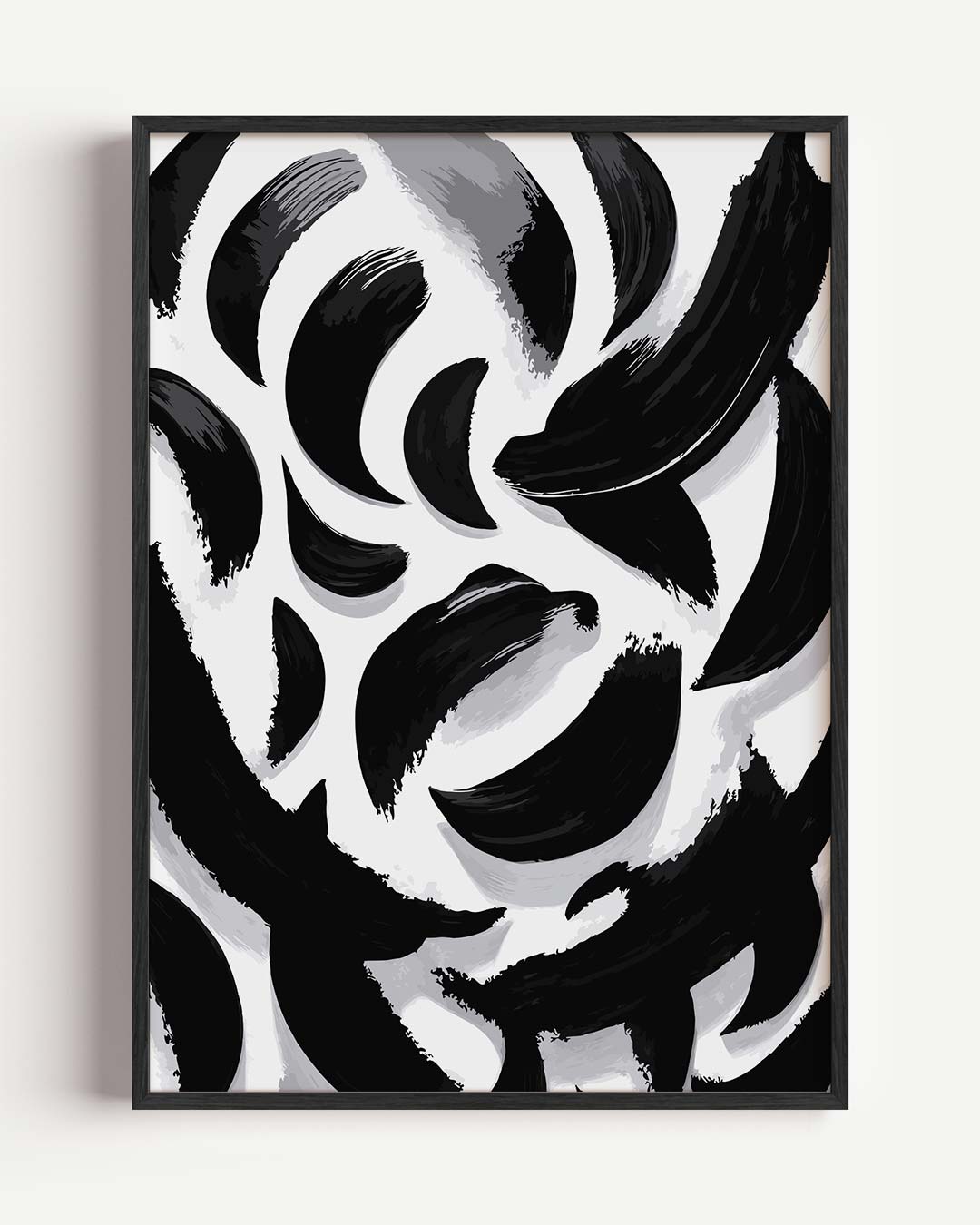 Modern Abstract Zwart-Wit Poster-WallArtistic