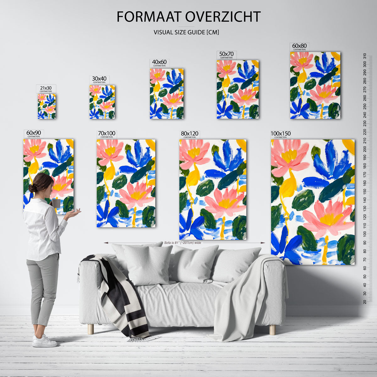 Bloemen en bladeren Poster