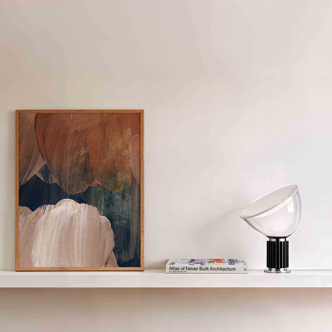 Abstracte penseelstreken Poster