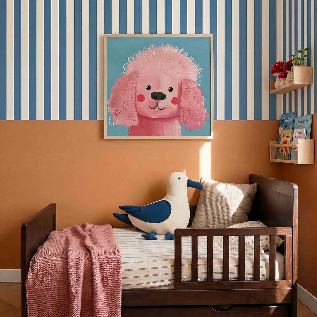 Roze hond Poster