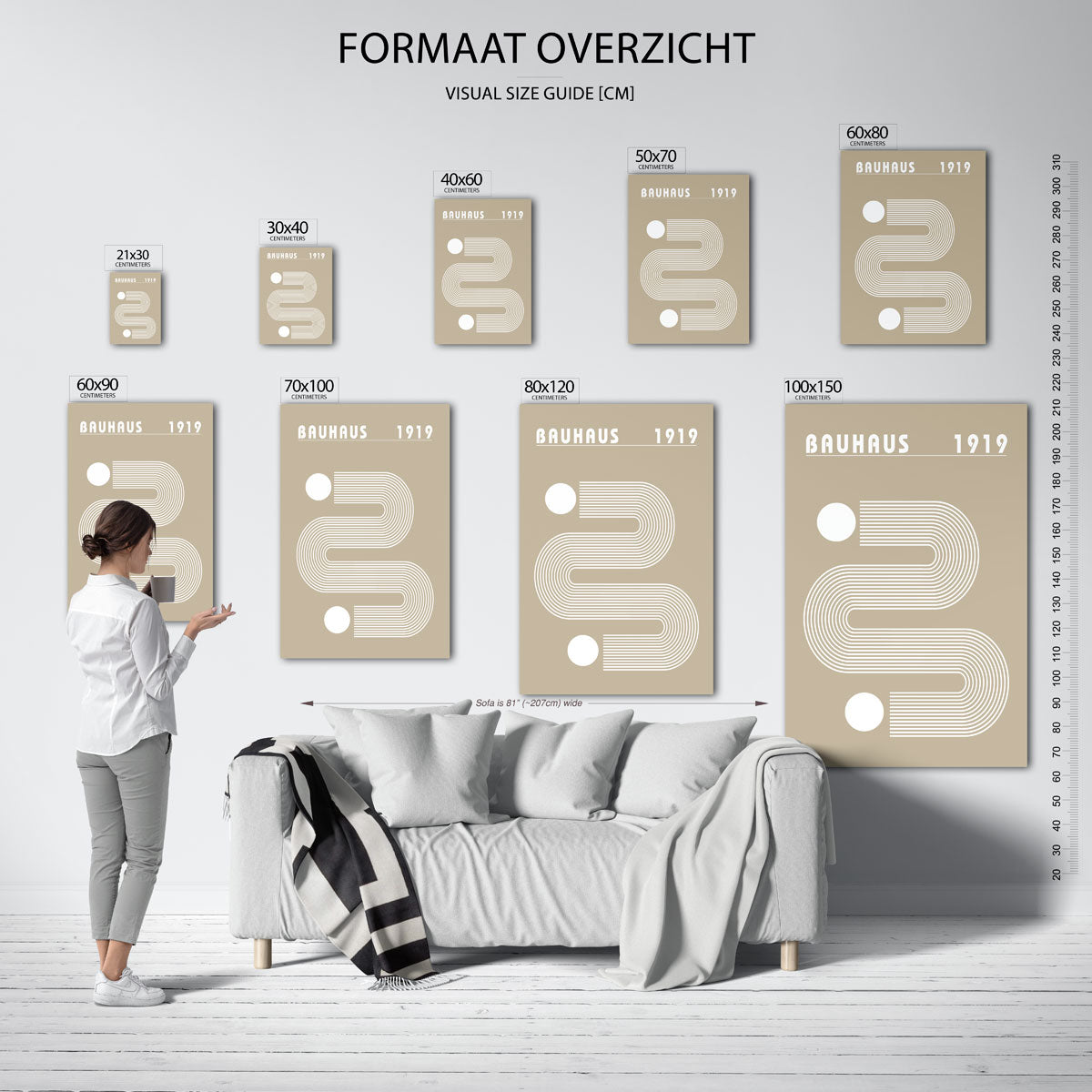 Lijnen en vormen Poster