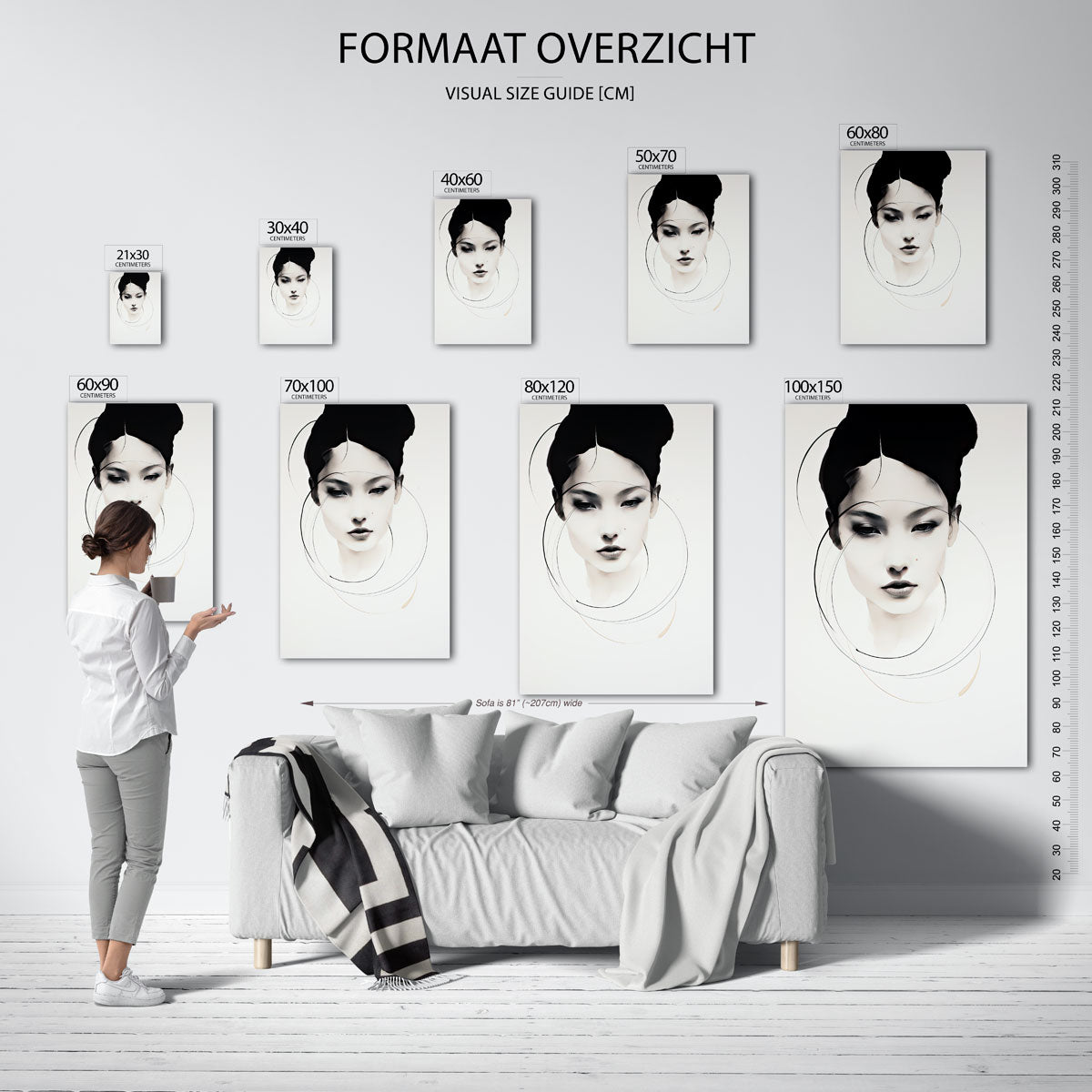 Minimalistisch portret Poster